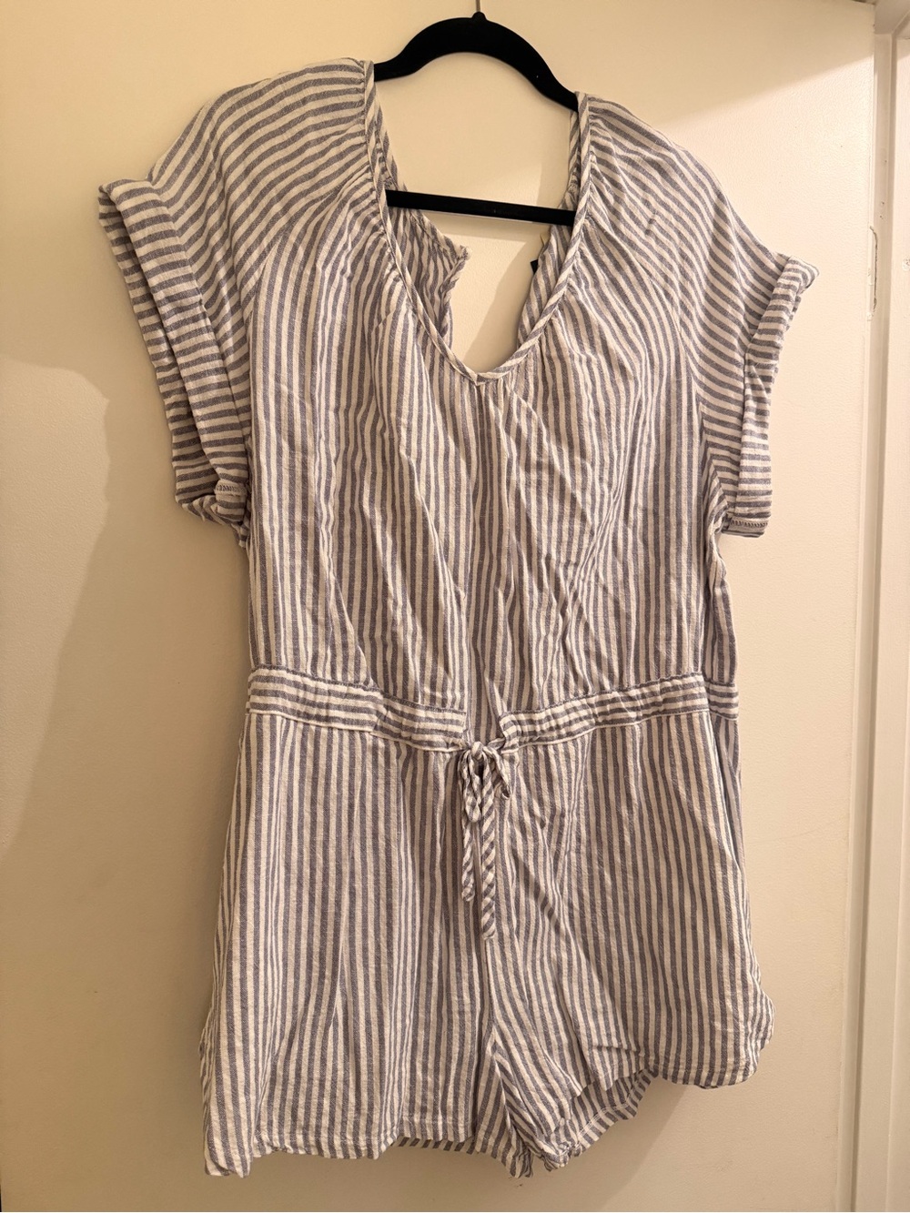 Universal Thread Blue & White Striped Romper
